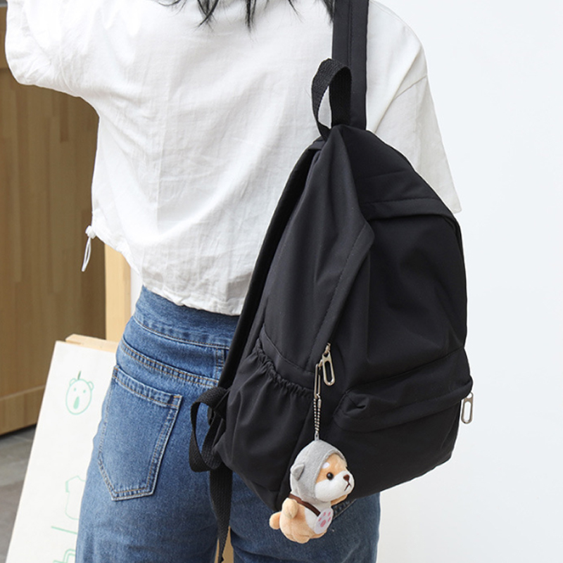 Fashion Backpack Women - Dames rugzak in effen kleur, grote